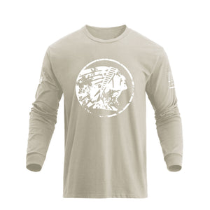 100% COTTON NATIVE AMERICAN GRAPHIC LONG SLEEVE T-SHIRT