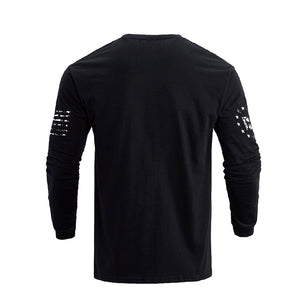 100% COTTON NATIVE AMERICAN GRAPHIC LONG SLEEVE T-SHIRT