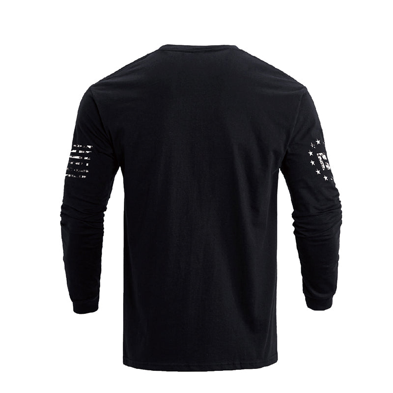 100% COTTON NATIVE AMERICAN GRAPHIC LONG SLEEVE T-SHIRT