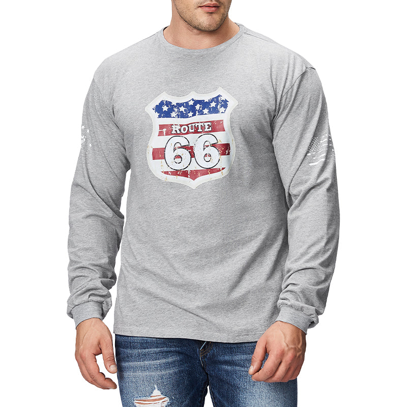 ROUTE 66 GRAPHIC LONG SLEEVE T-SHIRT