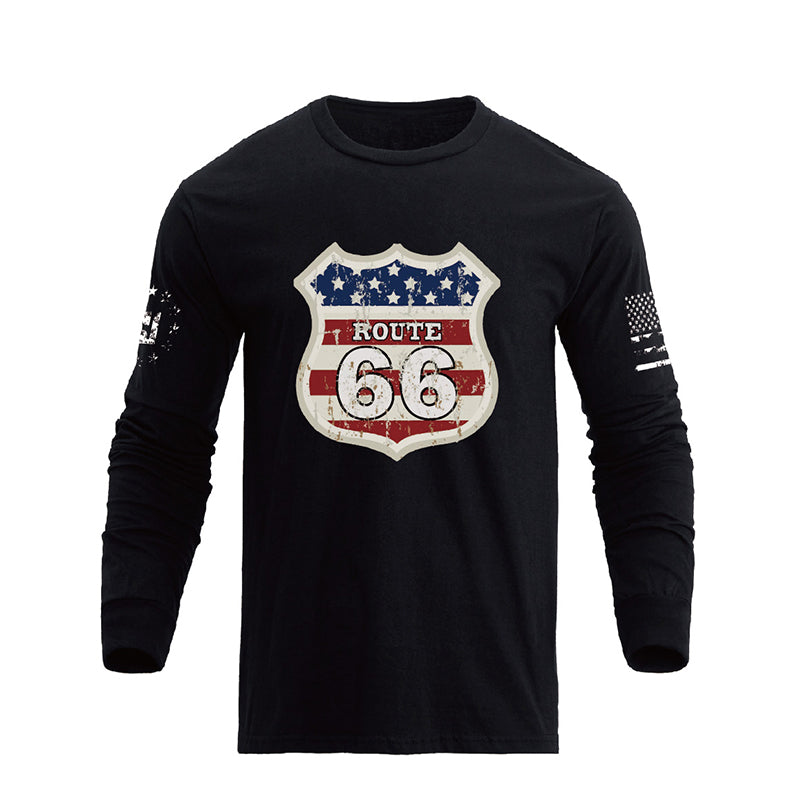 ROUTE 66 GRAPHIC LONG SLEEVE T-SHIRT