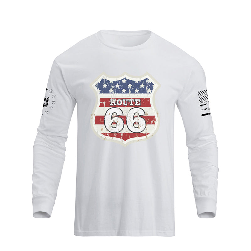 ROUTE 66 GRAPHIC LONG SLEEVE T-SHIRT