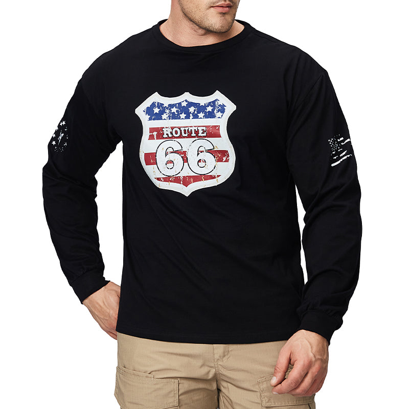 ROUTE 66 GRAPHIC LONG SLEEVE T-SHIRT