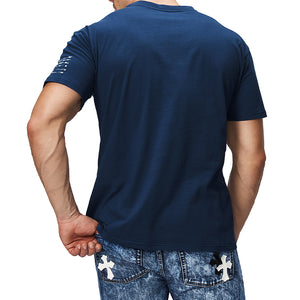 Men's 100% Cotton Classic Route 66 Graphic Short Sleeve T-Shirt