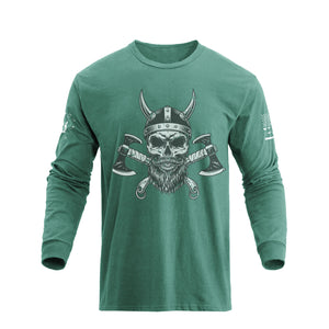 SKULL WARRIOR GRAPHIC LONG SLEEVE T-SHIRT
