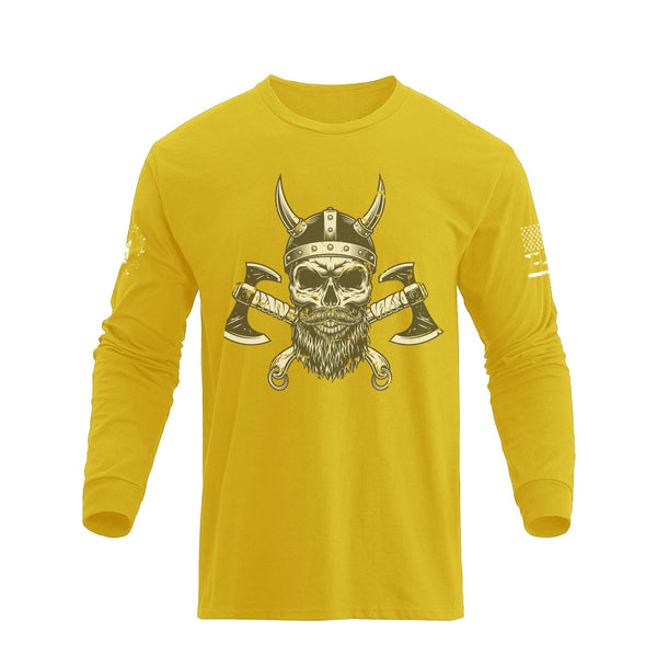 SKULL WARRIOR GRAPHIC LONG SLEEVE T-SHIRT