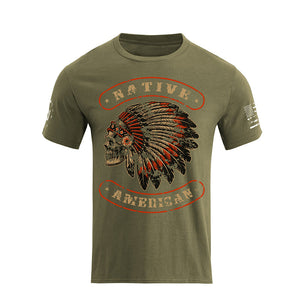 NATIVE AMERICAN SKULL GRAPHIC TEE