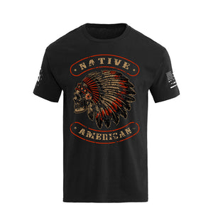 NATIVE AMERICAN SKULL GRAPHIC TEE