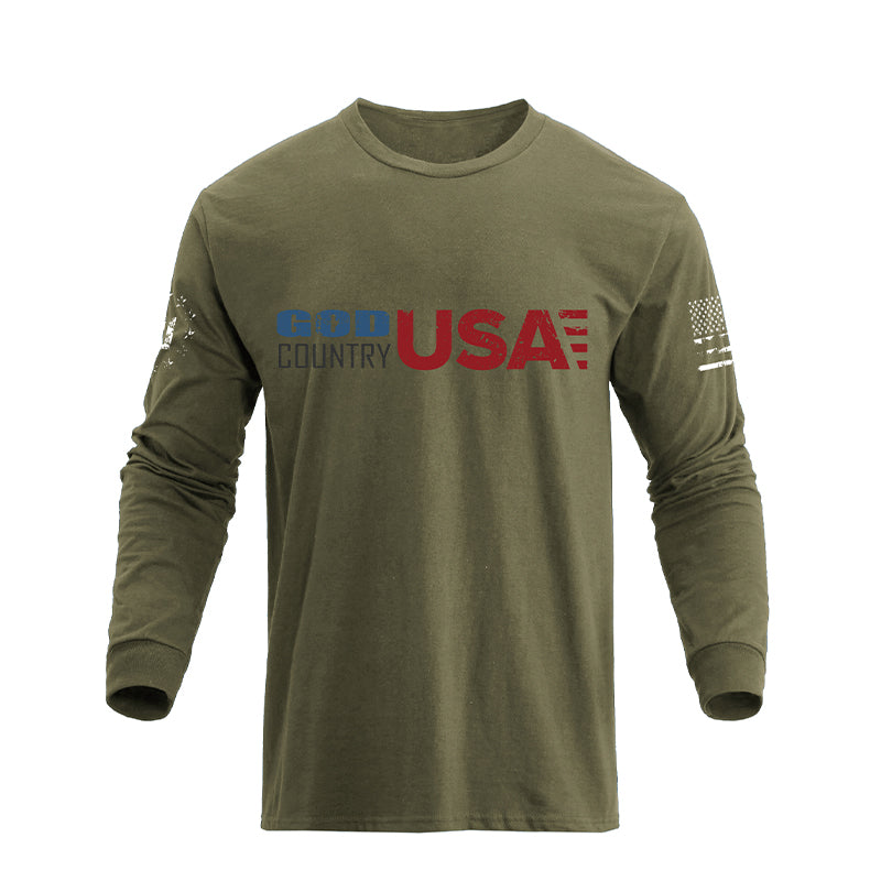 GOD COUNTRY USA GRAPHIC LONG SLEEVE T-SHIRT