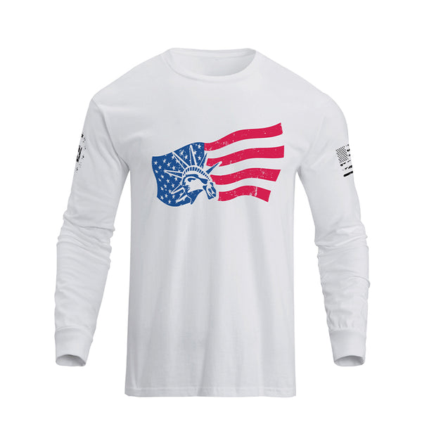 USA FLAG GRAPHIC LONG SLEEVE T-SHIRT