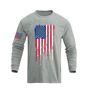 USA FLAG GRAPHIC LONG SLEEVE T-SHIRT