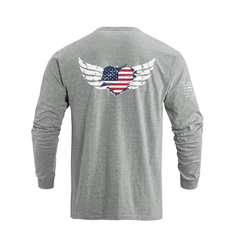 USA FLAG GRAPHIC LONG SLEEVE T-SHIRT