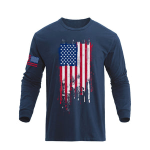 USA FLAG GRAPHIC LONG SLEEVE T-SHIRT