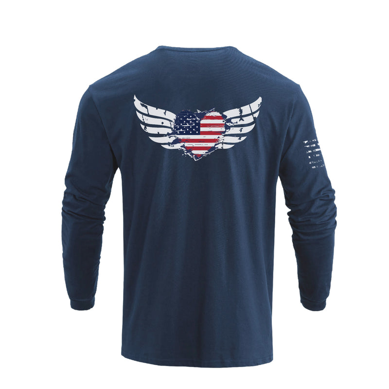 USA FLAG GRAPHIC LONG SLEEVE T-SHIRT