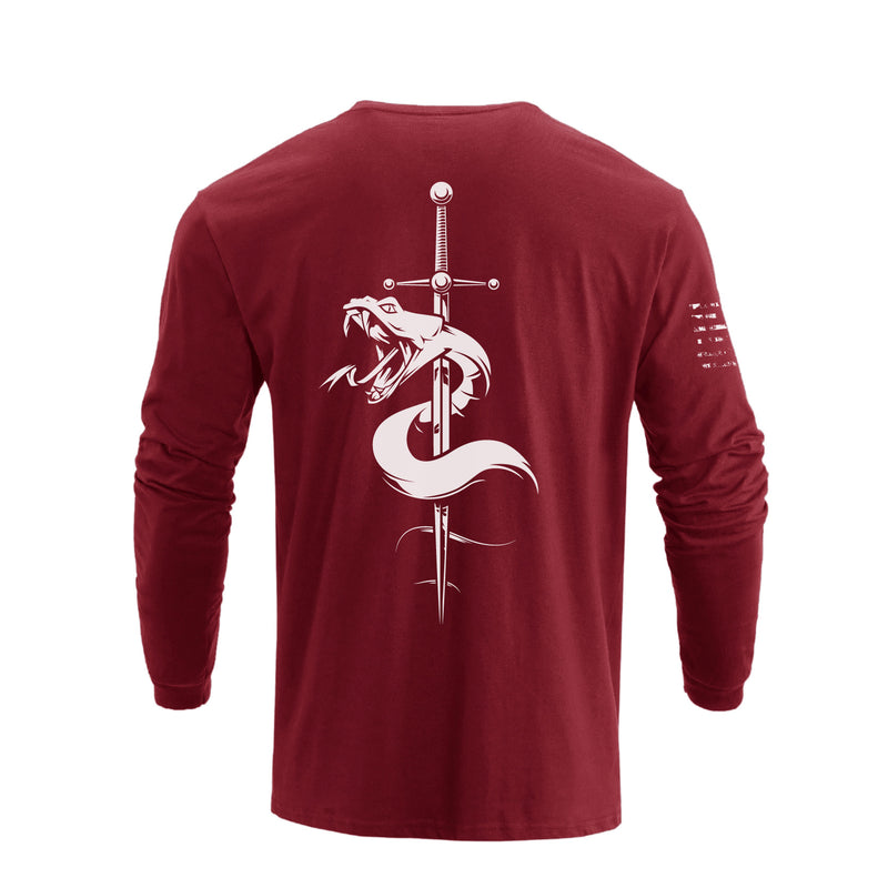 SNAKE CROSS GRAPHIC LONG SLEEVE T-SHIRT