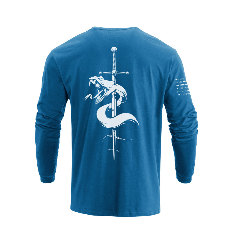 SNAKE CROSS GRAPHIC LONG SLEEVE T-SHIRT