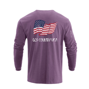 USA FLAG GRAPHIC LONG SLEEVE T-SHIRT