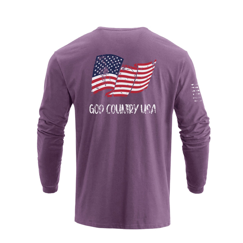 USA FLAG GRAPHIC LONG SLEEVE T-SHIRT