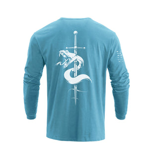 SNAKE CROSS GRAPHIC LONG SLEEVE T-SHIRT
