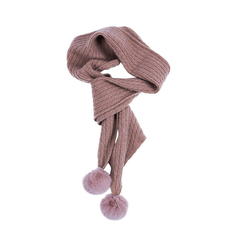 POM POM KNIT WINTER SCARVES