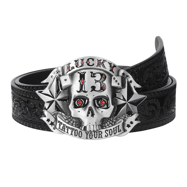 SKULL STEEL BUCKLE BELT