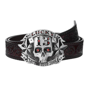 SKULL STEEL BUCKLE BELT