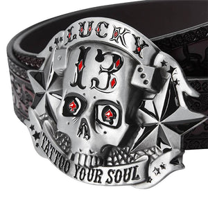 SKULL STEEL BUCKLE BELT