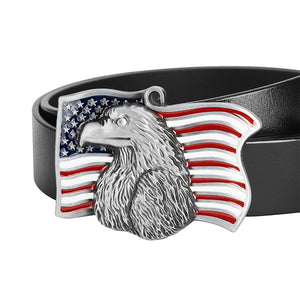USA FLAG EAGLE STEEL BUCKLE BELT