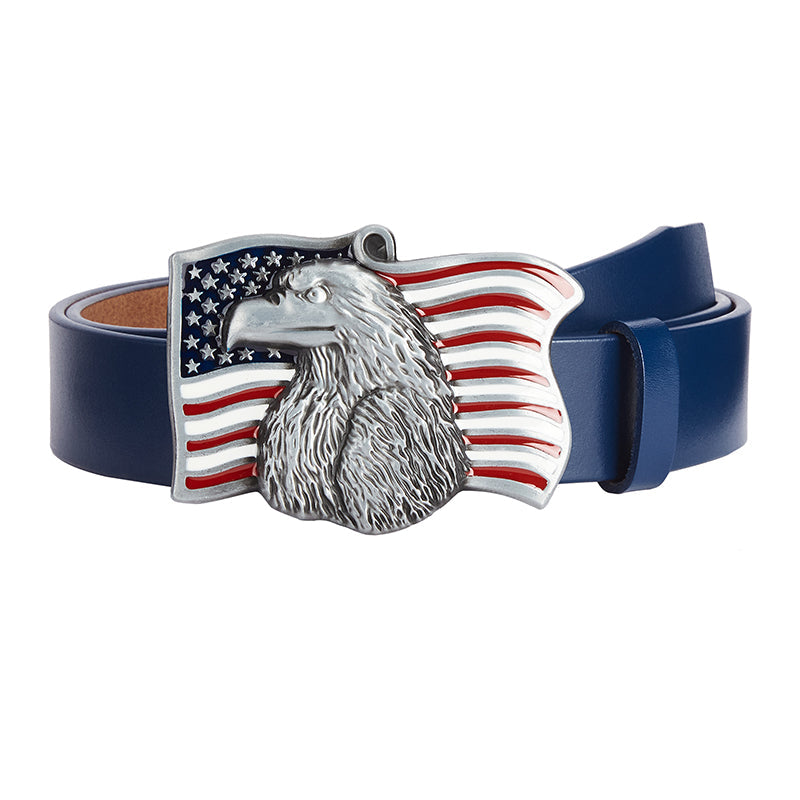 USA FLAG EAGLE STEEL BUCKLE BELT