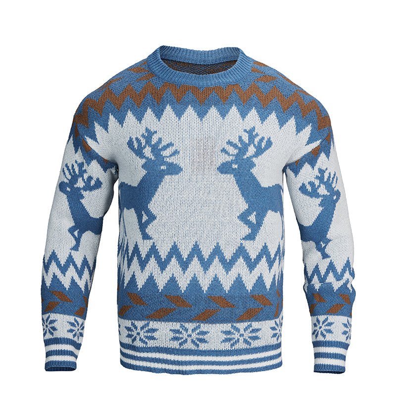 WOMEN'S ELK JACQUARD SWEATERS