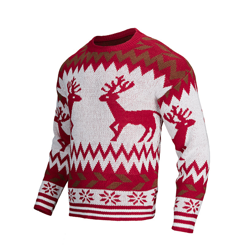 WOMEN'S ELK JACQUARD SWEATERS