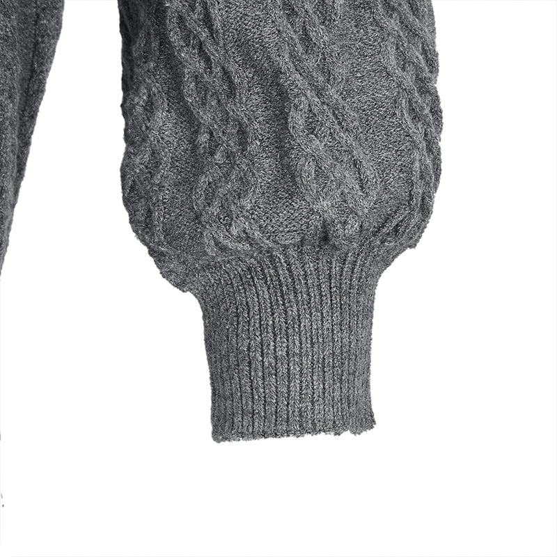 CABLE KNIT LINE SWEATER