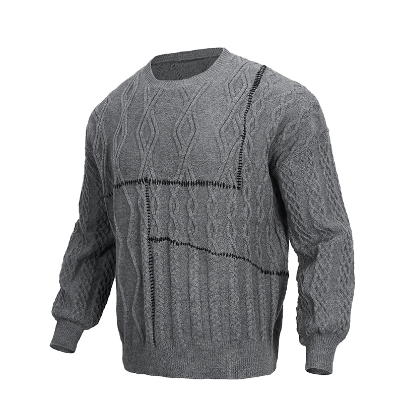 CABLE KNIT LINE SWEATER