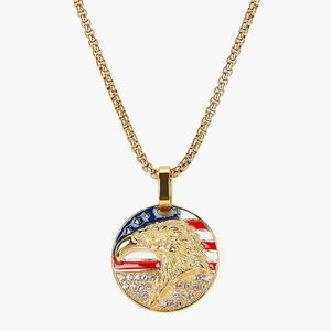 USA FLAG EAGLE PENDANT