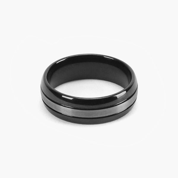 TUNGSTEN STEEL RIBBED RING