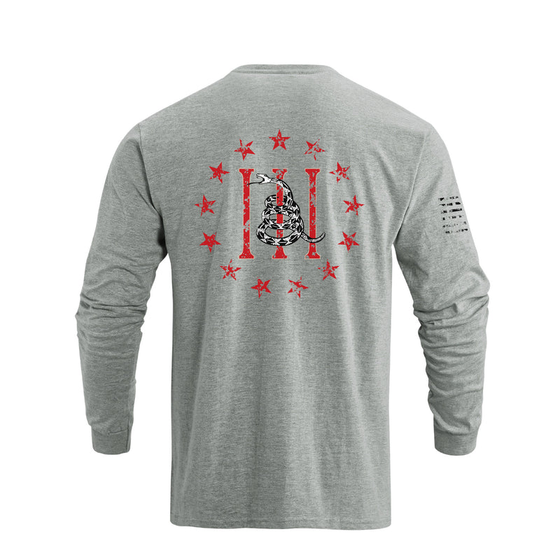 SNAKE USA FLAG GRAPHIC LONG SLEEVE T-SHIRT