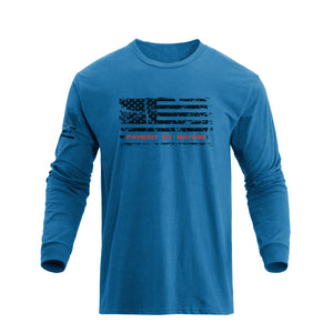 PATRIOT USA FLAG GRAPHIC LONG SLEEVE T-SHIRT