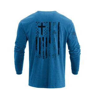 USA FLAG GRAPHIC LONG SLEEVE T-SHIRT