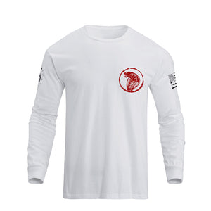 USA FLAG SNAKE GRAPHIC LONG SLEEVE T-SHIRT