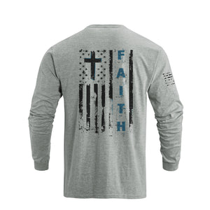 USA FLAG GRAPHIC LONG SLEEVE T-SHIRT