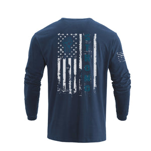 USA FLAG GRAPHIC LONG SLEEVE T-SHIRT