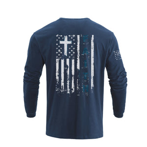 USA FLAG GRAPHIC LONG SLEEVE T-SHIRT