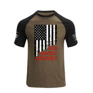 USA FLAG GFC RAGLAN GRAPHIC TEE