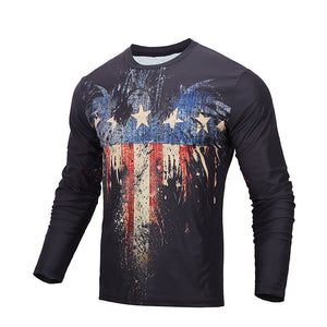 USA FLAG GRAPHIC LONG SLEEVE T-SHIRT