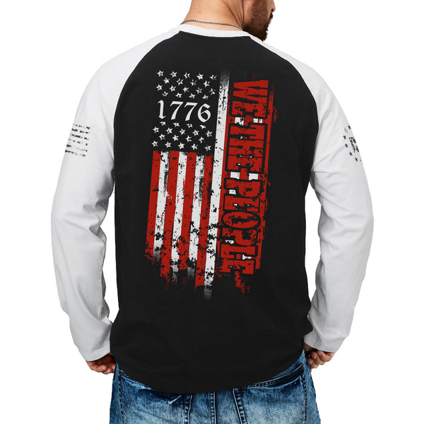 USA FLAG RAGLAN GRAPHIC LONG SLEEVE T-SHIRT