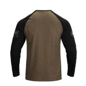 NATIVE AMERICAN RAGLAN GRAPHIC LONG SLEEVE T-SHIRT