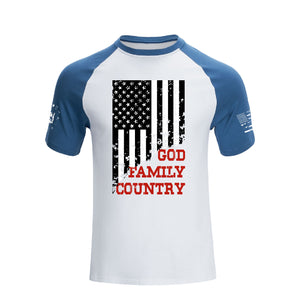USA FLAG GFC RAGLAN GRAPHIC TEE