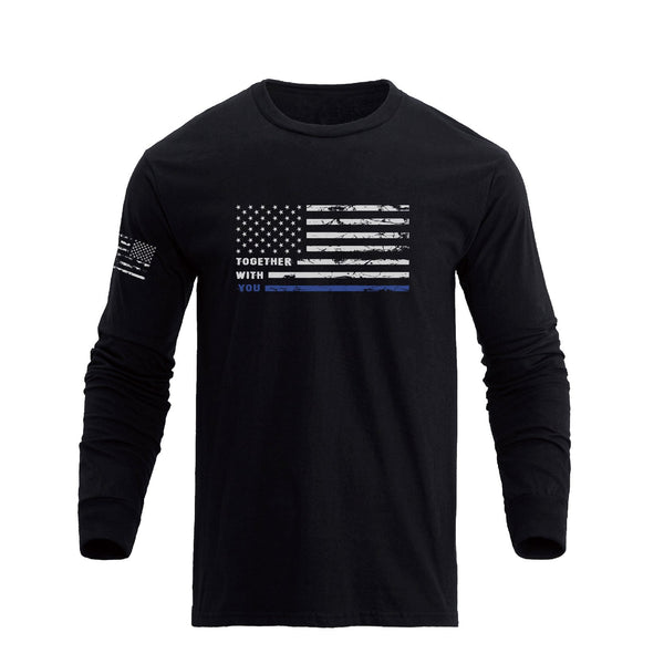 USA FLAG GRAPHIC LONG SLEEVE T-SHIRT