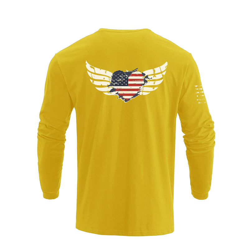 USA FLAG GRAPHIC LONG SLEEVE T-SHIRT