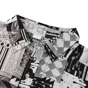 VINTAGE NEWSPAPER PRINTED ALOHA SHIRT